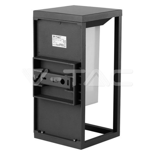 2W LED Solar Bollard Wall Light SAMSUNG Chip Grey Body 3000K - 3