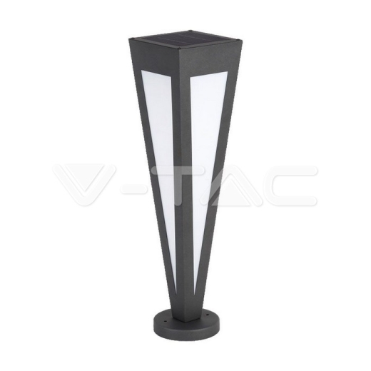 Lámpara Solar de Jardín LED 2W 3000K Cuerpo Negro - 1