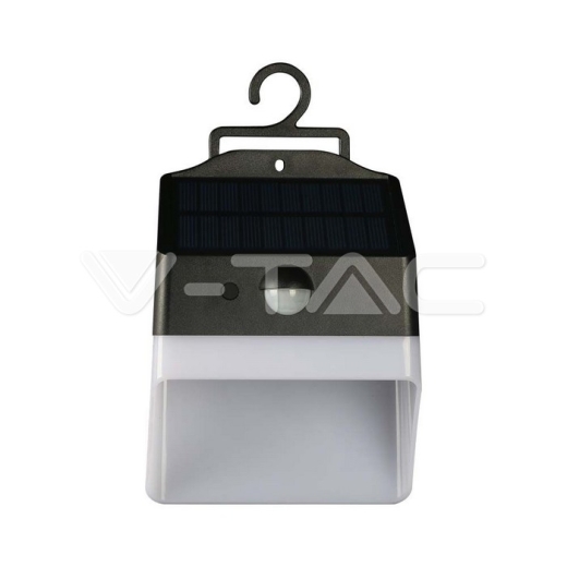 Aplique Solar LED 2W Sensor 4000K Cuerpo Blanco y Negro - 4