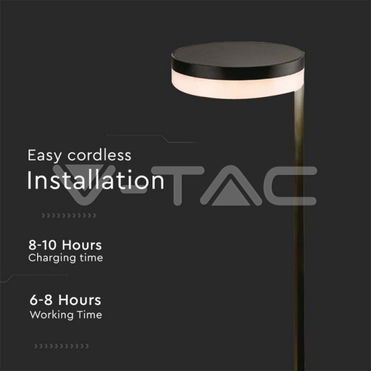 2W LED Sollar Bollard Lamp IP44 3000K - 3