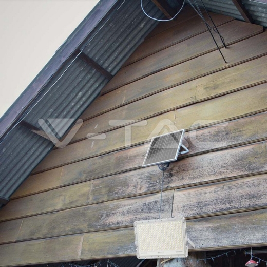 30W LED Solar Floodlight 6400K Replaceable Battery 3m Wire White Body - 13