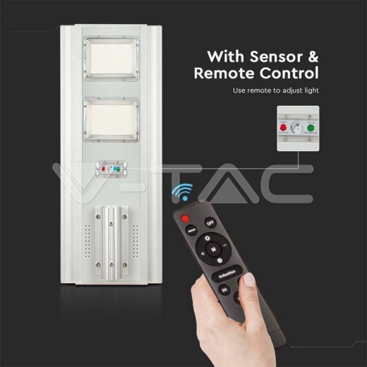 Farola Solar 200W LED Panel solar 33W 6400K Aluminum + PC - 7