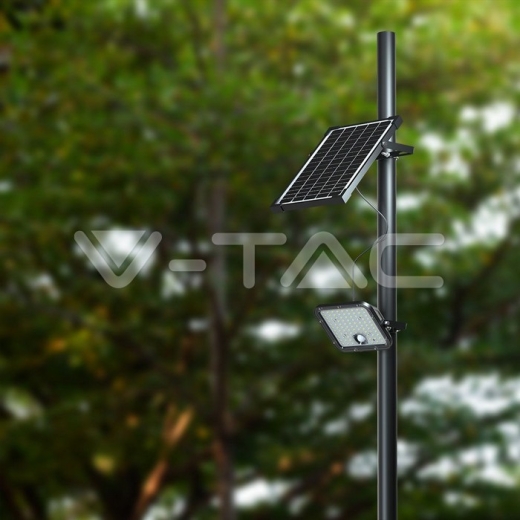 Foco Proyector Solar LED 30W LiFePo Batería 3.7V Negro 6000K - 18