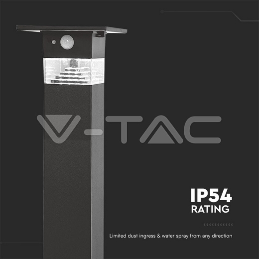 Lámpara de bolardo solar LED de 3W con sensor PIR y batería 2200MA LI 3.7V - 6