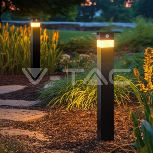 Lámpara de bolardo solar LED de 3W con sensor PIR y batería 2200MA LI 3.7V - 8