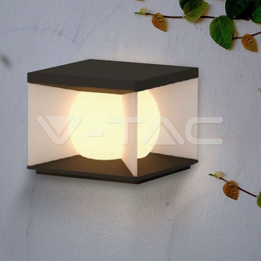 3W LED Solar Garden Lamp (205A-205A-183mm) 3000K Black, White body - 8
