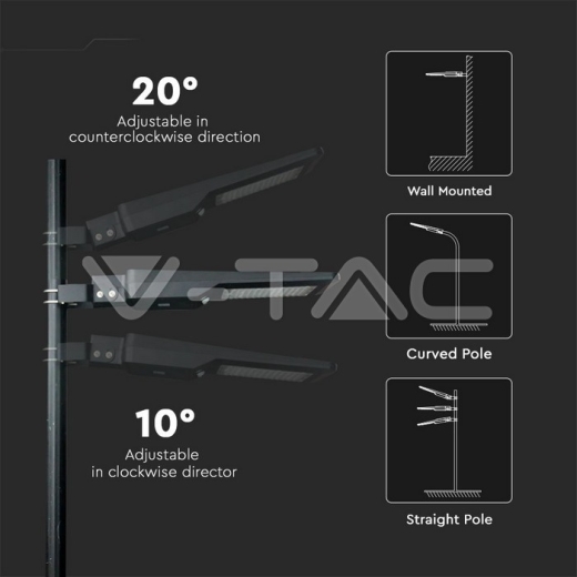 40W LED Solar Street Light Black Body 4000K 120lm/W - 14