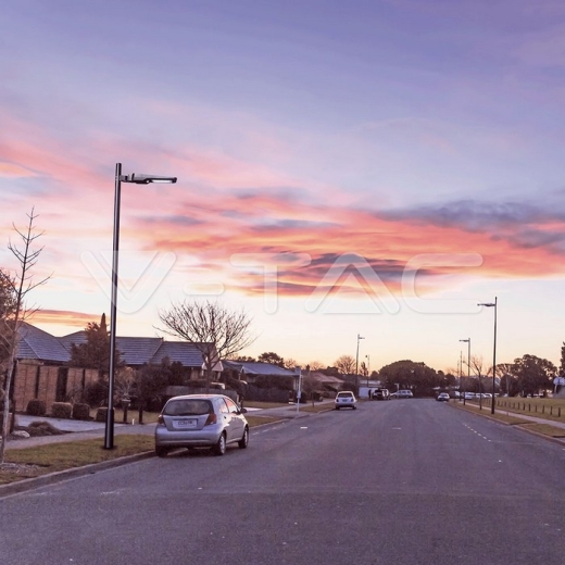 40W LED Solar Street Light Black Body 4000K 120lm/W - 16