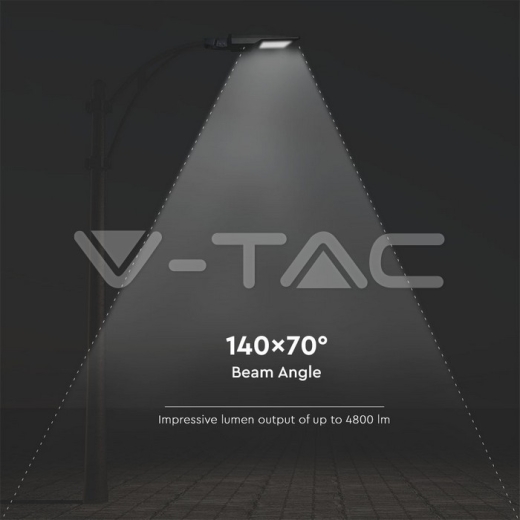 40W LED Solar Street Light Black Body 4000K 120lm/W - 9