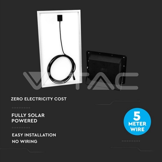 Panel solar 40W con Proyector de LED 6000K - 6