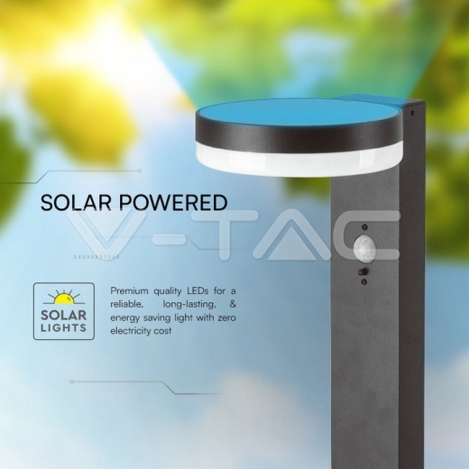 Lámpara solar del bolardo de 5.5W LED con el sensor Pir y la batería 2200MA LI 3.7V - 3