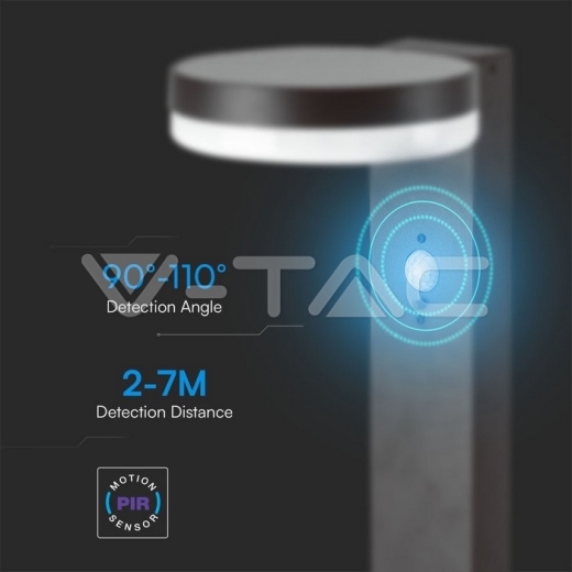 Lámpara solar del bolardo de 5.5W LED con el sensor Pir y la batería 2200MA LI 3.7V - 4