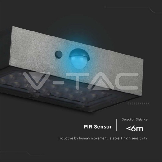 Aplique solar LED 3W Sensor 4000K, 3000K Cuerpo negro - 10