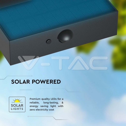 Aplique solar LED 3W Sensor 4000K, 3000K Cuerpo negro - 13