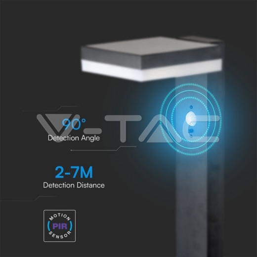 Lámpara solar del bolardo de 5.5W LED con el sensor Pir y la batería 2200MA LI 3.7V - 4