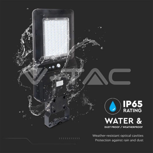 Farola solar LED 40W cuerpo negro 6000K 120lm/W - 10