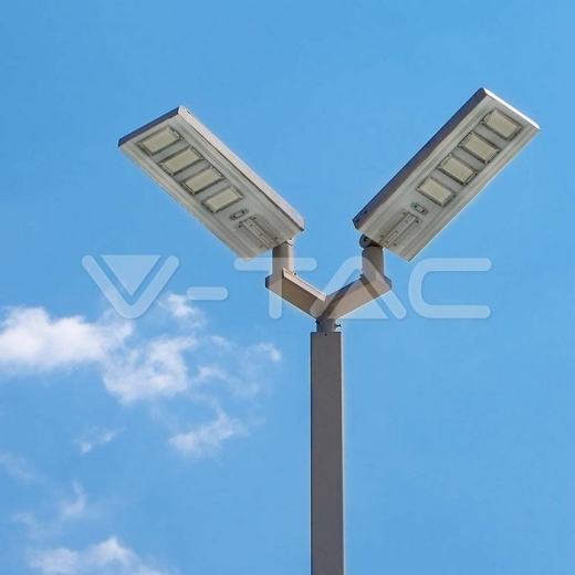 Farola Solar 400W LED Panel solar 50W 6400K Aluminio + PC - 10