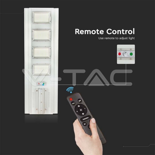 Farola Solar 400W LED Panel solar 50W 6400K Aluminio + PC - 7