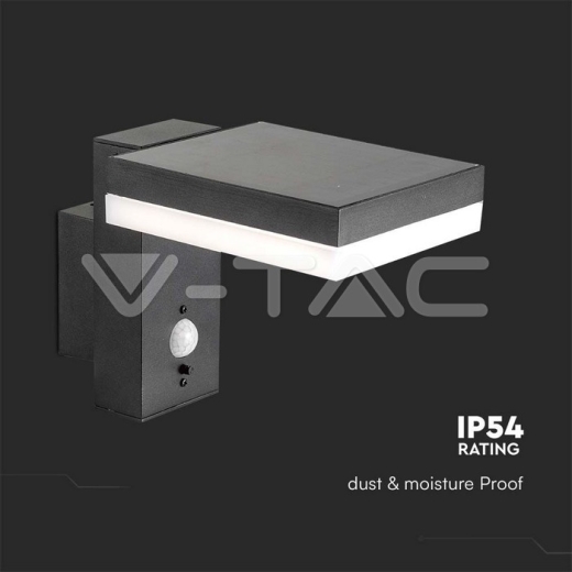 5.5W LED Solar Wall Lamp SMD With PIR Sensor Square IP44 3000K - 5