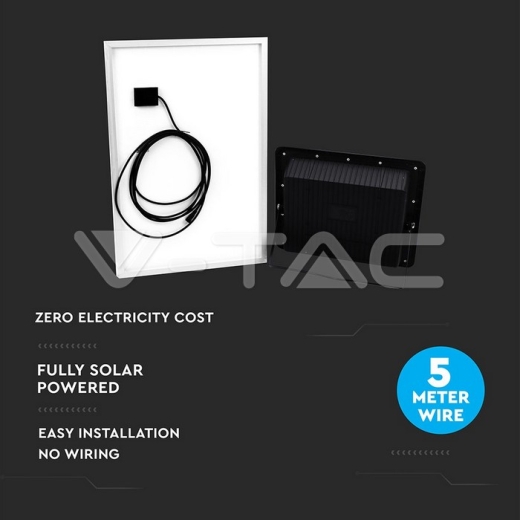 Panel solar 50W con Proyector de LED 6000K - 6