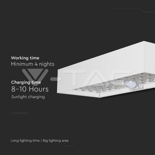 6W LED Solar Wall Light Ladrillo Batería de Litio Blanco 4000K - 3