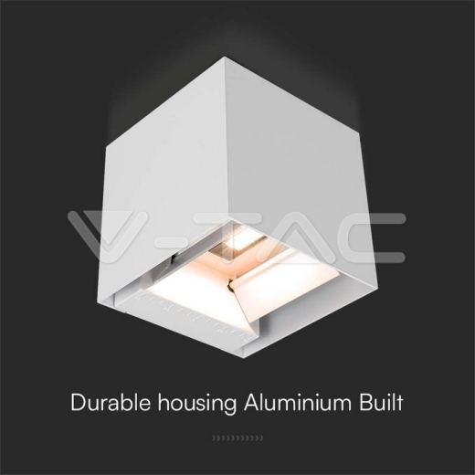 9W COB LED Luz de pared solar Batería 1x2600mAh 16horas 4000K Cuerpo blanco IP65 - 5