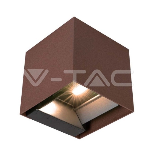 9W COB LED Solar Wall Light Battery 1x2600mAh 16HRS 3000K Corten Body IP65 - 1