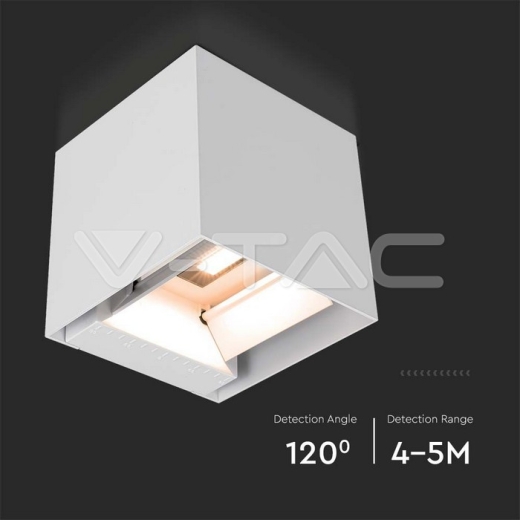 9W COB LED Luz de pared solar Batería 1x2600mAh 16horas 3000K Cuerpo blanco IP65 - 6