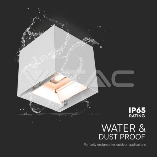 9W COB LED Luz de pared solar Batería 1x2600mAh 16horas 3000K Cuerpo blanco IP65 - 7