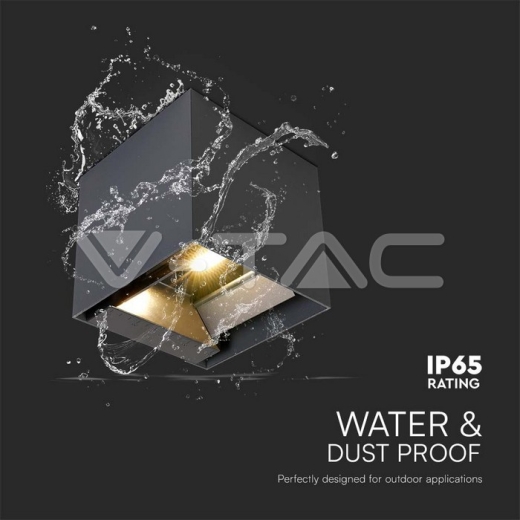 9W COB LED Solar Wall Light Battery 1x2600mAh 16HRS 4000K Black Body IP65 - 7