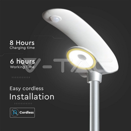 Lámpara LED solar de jardín 20W PIR Sensor Control RF 4000K - 12
