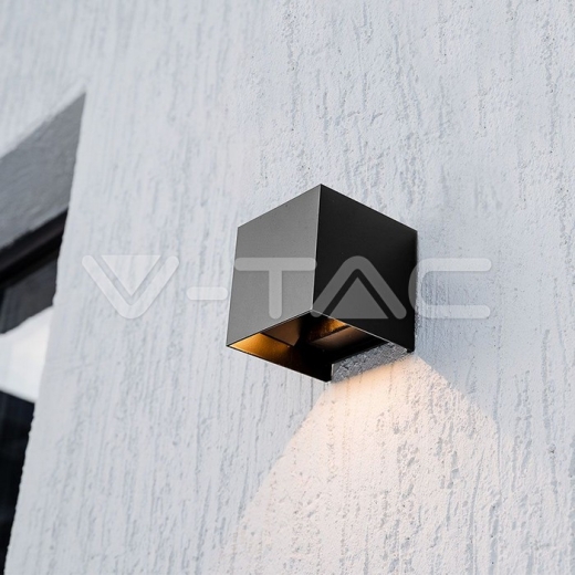 9W COB LED Luz de pared solar Batería 1x2600mAh 16horas 3000K Cuerpo negro IP65 - 12