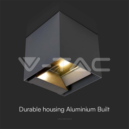 9W COB LED Luz de pared solar Batería 1x2600mAh 16horas 3000K Cuerpo negro IP65 - 5