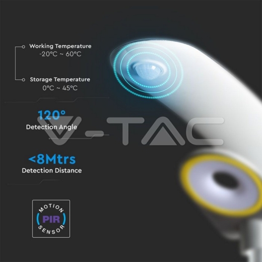 Lámpara LED solar de jardín 20W PIR Sensor Control RF 6400K - 13