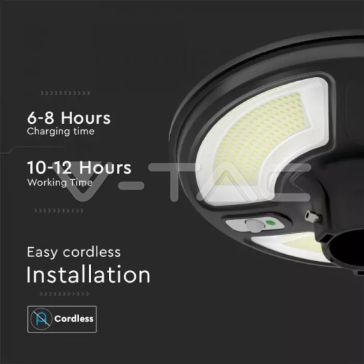 Luz de jardín solar LED 10 W Sensor 4000K IP65 control remoto Función temporizador - 10