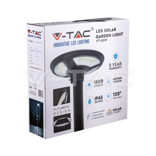 Luz de jardín solar LED 10 W Sensor 4000K IP65 control remoto Función temporizador - 19