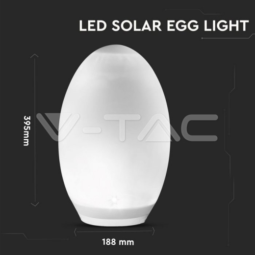 Lámpara LED solar forma Óvaloa RGB - 5