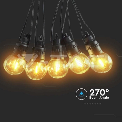 Guirnalda LED Solar Bombilla 0.5W 12m. con control remoto - 10