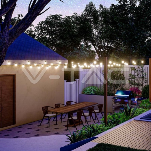 Guirnalda LED Solar Bombilla 0.5W 12m. con control remoto - 12