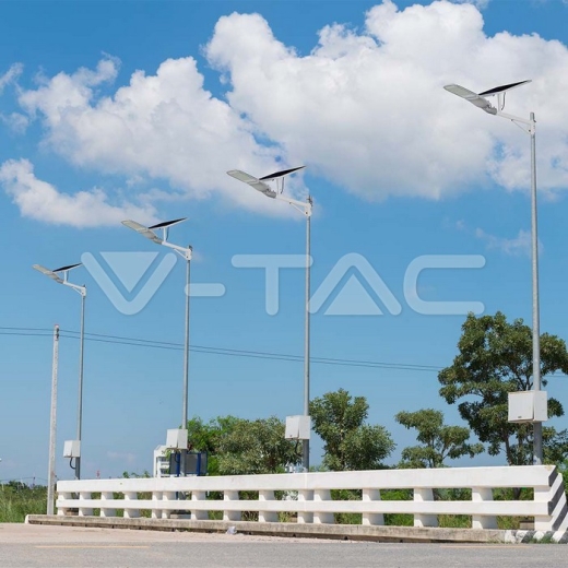 LED Solar Street Light SAMSUNG Chip 50W White Body 4000K - 13