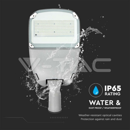 LED Solar Street Light SAMSUNG Chip 50W White Body 4000K - 9