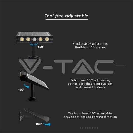 LED Solar Wall Light 3000K - 10