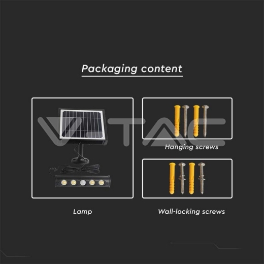 LED Solar Wall Light 3000K - 14