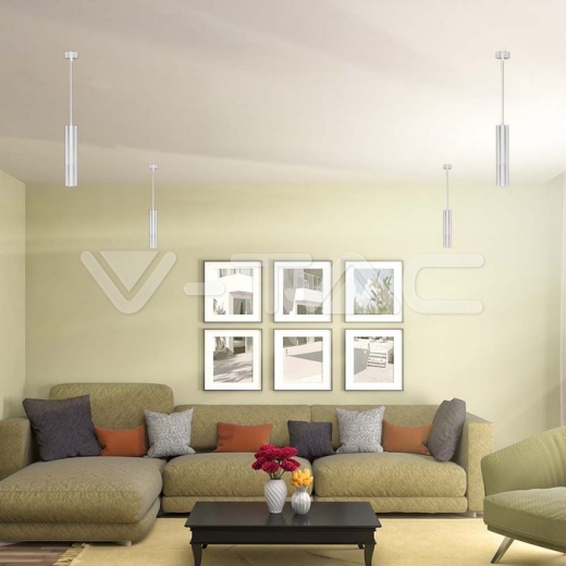 1*GU10 Hanging Pendant White D:60*300Series - 6