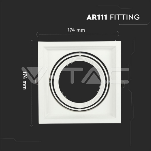 Aro 1 x AR111 blanco - 8