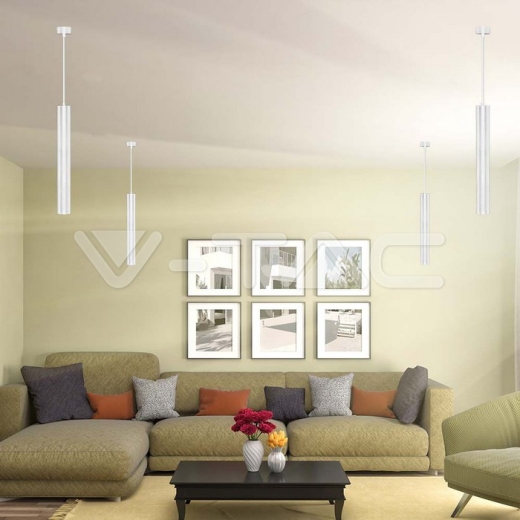 Aro colgante 1xGU10 blanco D:60x500mm - 6