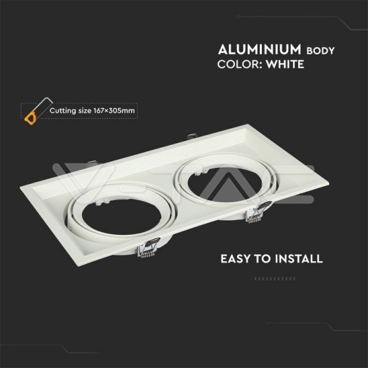 2 x AR111 Soporte Blanco - 7