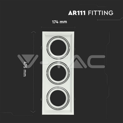 Aro 3 x AR111 blanco - 8