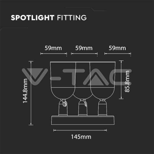 Lámpara de pared 3 x GU10 cuerpo Blanco - 4