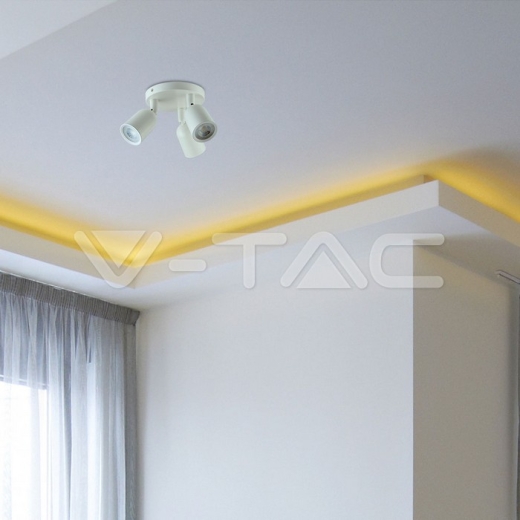 Lámpara de pared 3 x GU10 cuerpo Blanco - 5